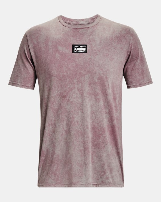 Men's UA Elevated Core Wash Short Sleeve in Purple image number 4